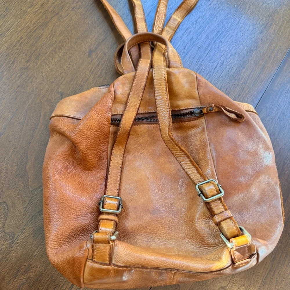 Convertible leather backpack - Picture 3 of 4
